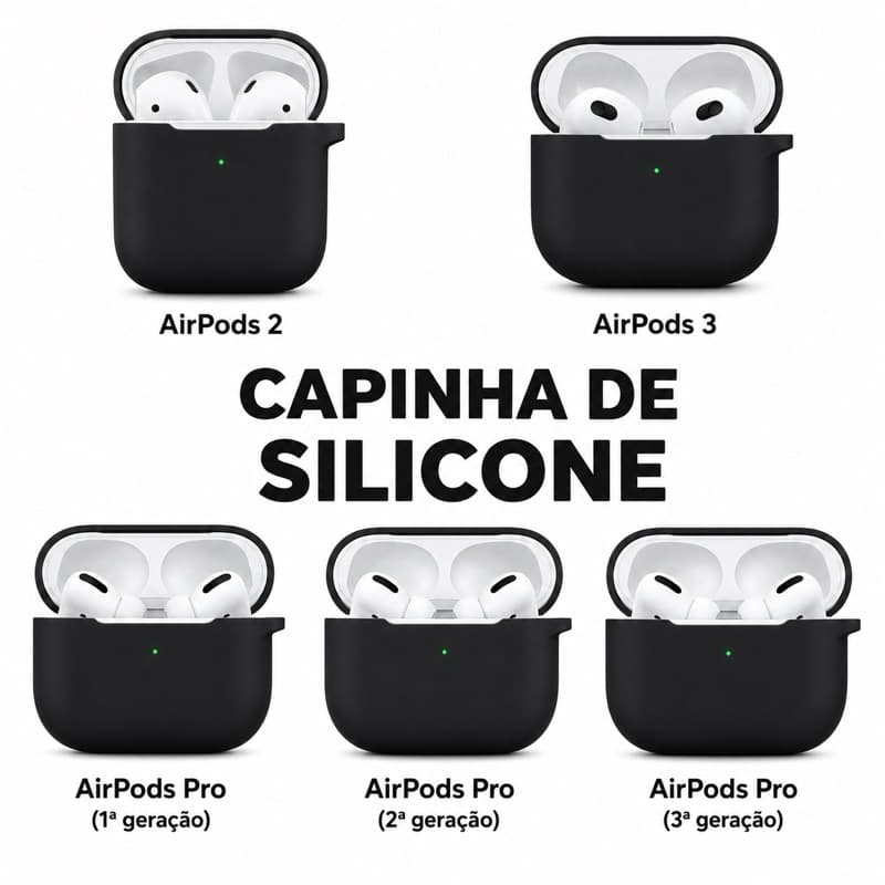 Capinha Silicone para AirPods (todos os modelos)