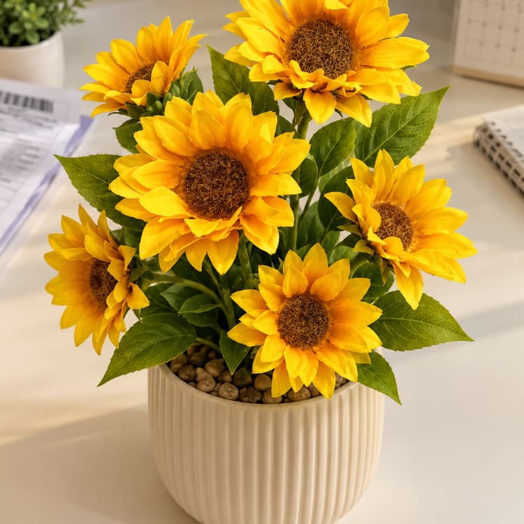 🌻Buquê de Girassol Artificial KD-002 | Decoração Elegante e Realista