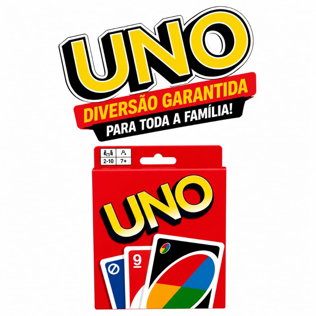 kit Econômico - 3 Uno Original Jogo de Cartas Completo Colorido Família Amigos Baralho Uno