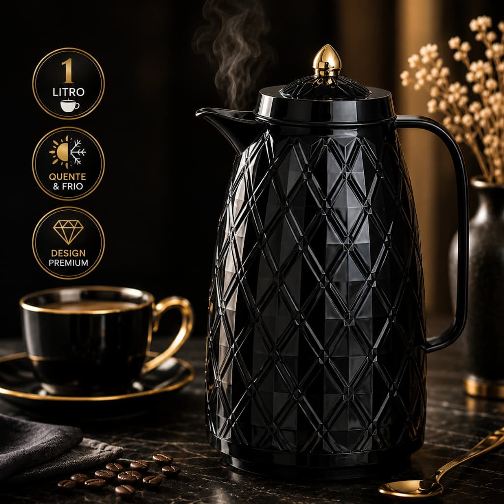 Garrafa Térmica 1 Litro | Isolamento Térmico para Bebidas Quentes e Frias
