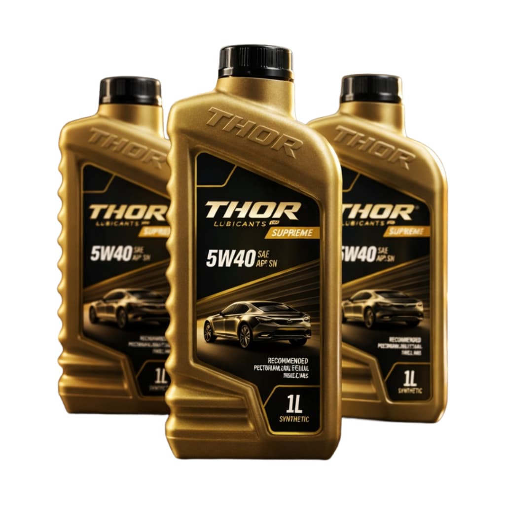 Kit 3 Óleo para Motor Thor 5W40 Supreme Sintético 1 litro Lubrificante