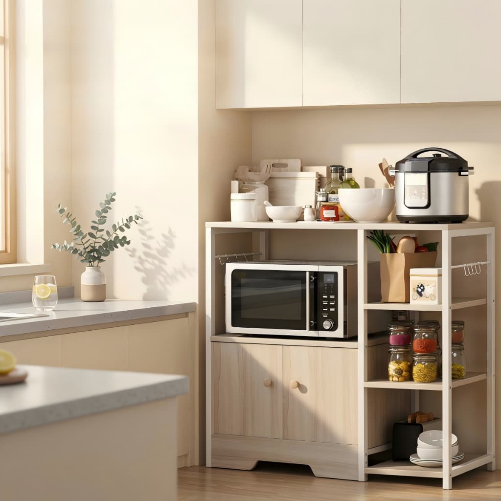Organizador Armário Cozinha Multiuso,90×30×81 cm,Estante Organizador Reforçado de 3 Andares,Prateleira Cozinha