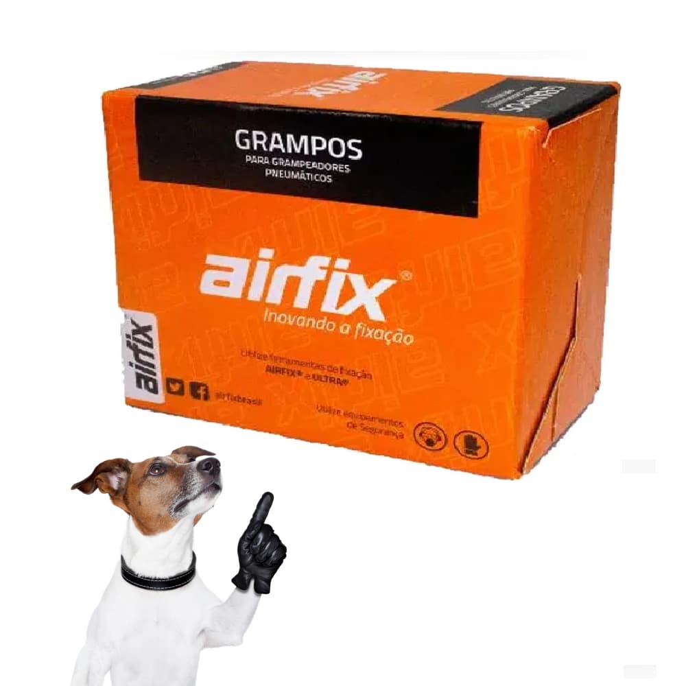 Grampo Airfix 90/40 Galvanizado para Grampeador Pneumático Linha 90 Uso Profissional