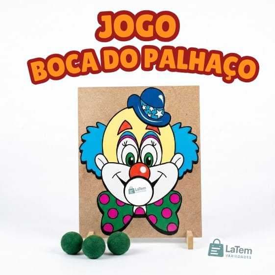 Boca Palhaço Com 3 Bolinhas Palhaço Bocão Acerte O Alvo Festa Junina Gincana Típica