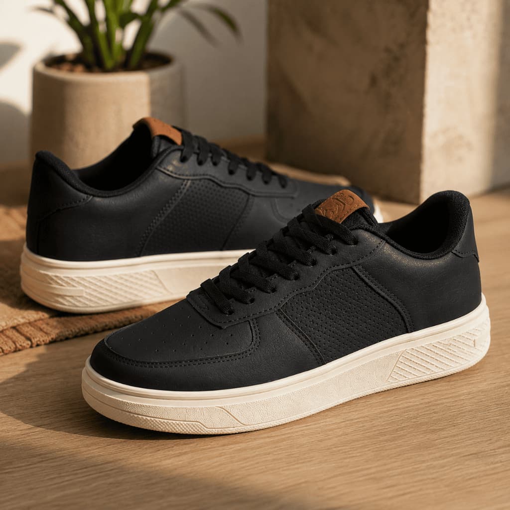 Tenis Masculino Adulto Social Elegante Preto Sapatenis Esporte Fino Zelts Luxo Festa Casamento Formatura