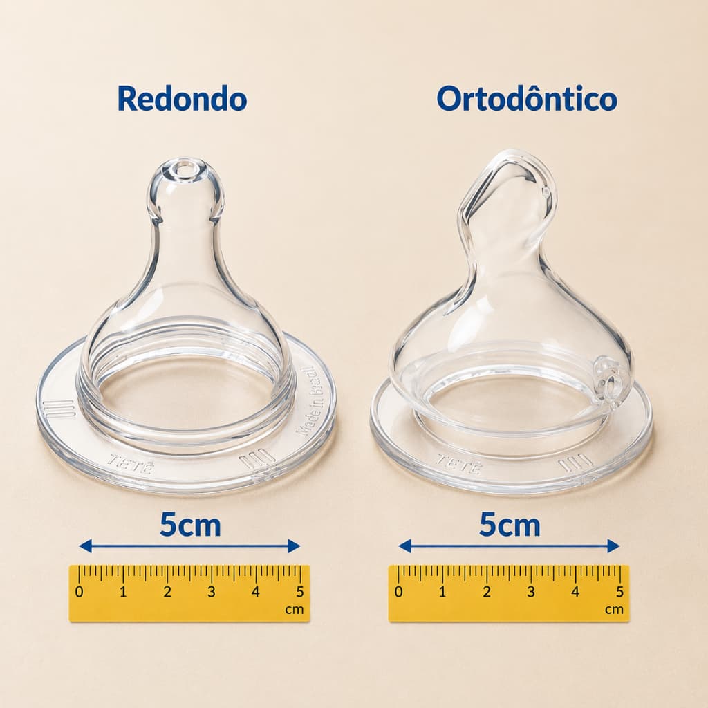 Bico BIG Mamadeira Universal 100% Silicone Redondo ou Ortodôntico