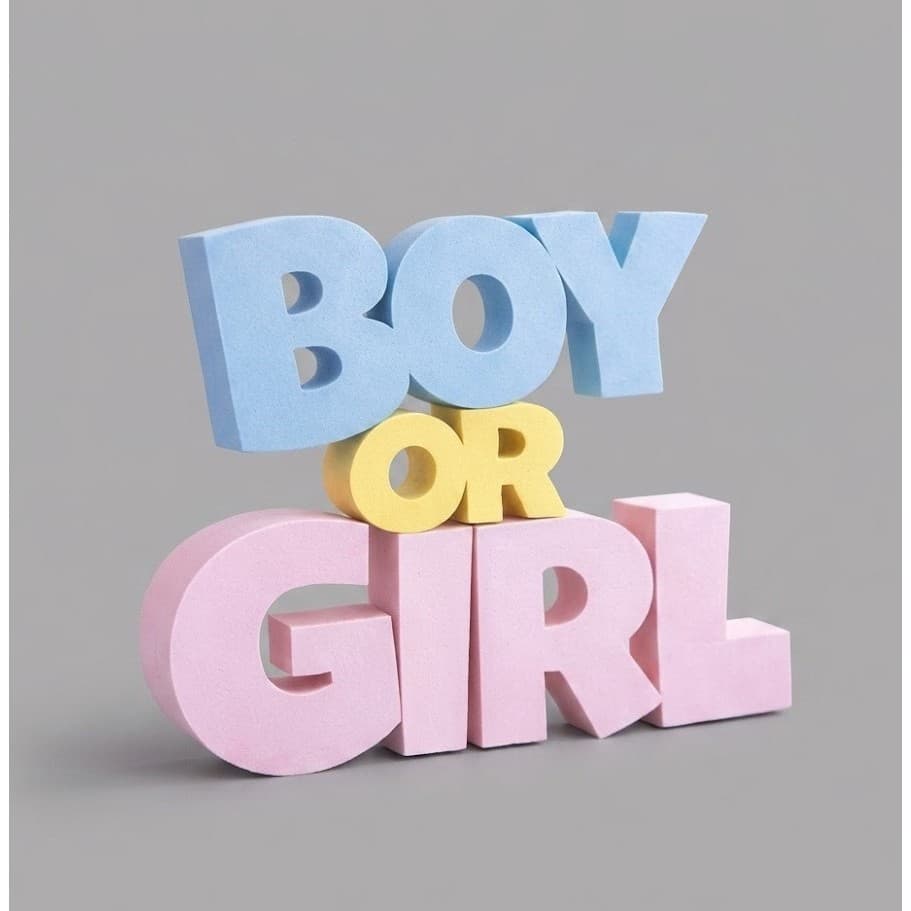 Decoraçao de mesa cha revelaçao Letreiro decorativo Boy or Girl
