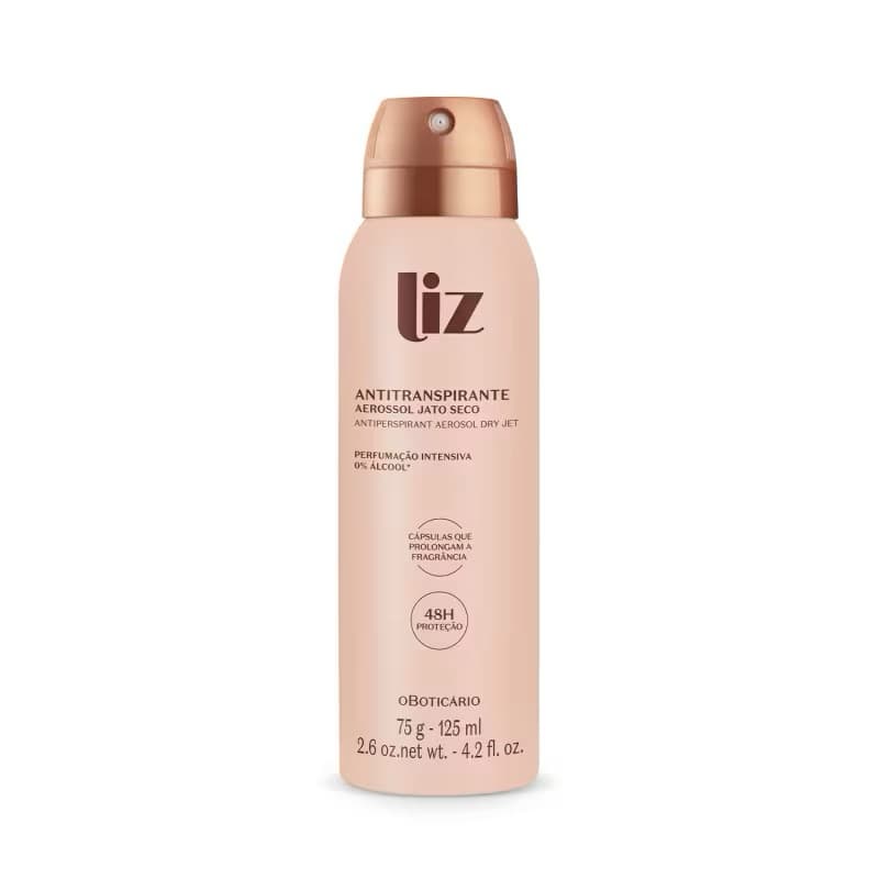 Desodorante Antitranspirante Aerossol Liz 75g/125ml