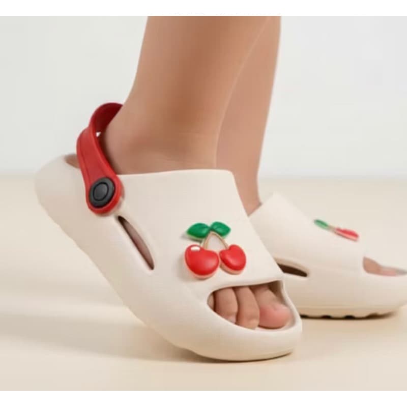 Chinelo Nuvem Infantil Menina Super Leve Macio Confortável Antiderrapante Slide Cereja