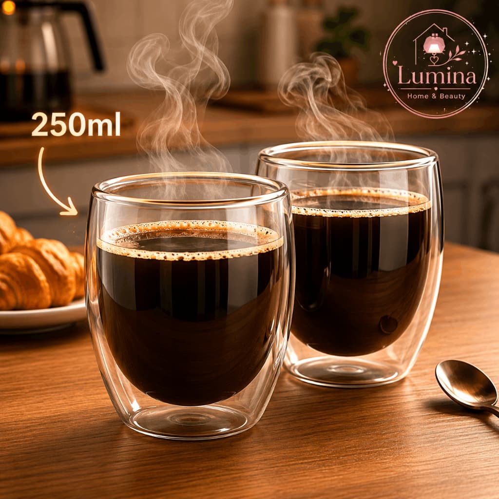 Conjunto 2 Copos Para Café 250ml Vidro