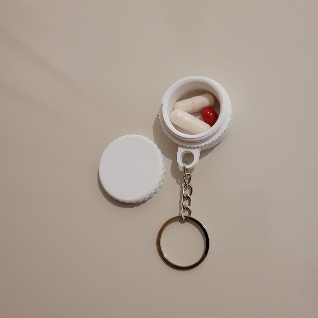 Chaveiro Porta Remédio Joias Mini Estojo Rosqueável