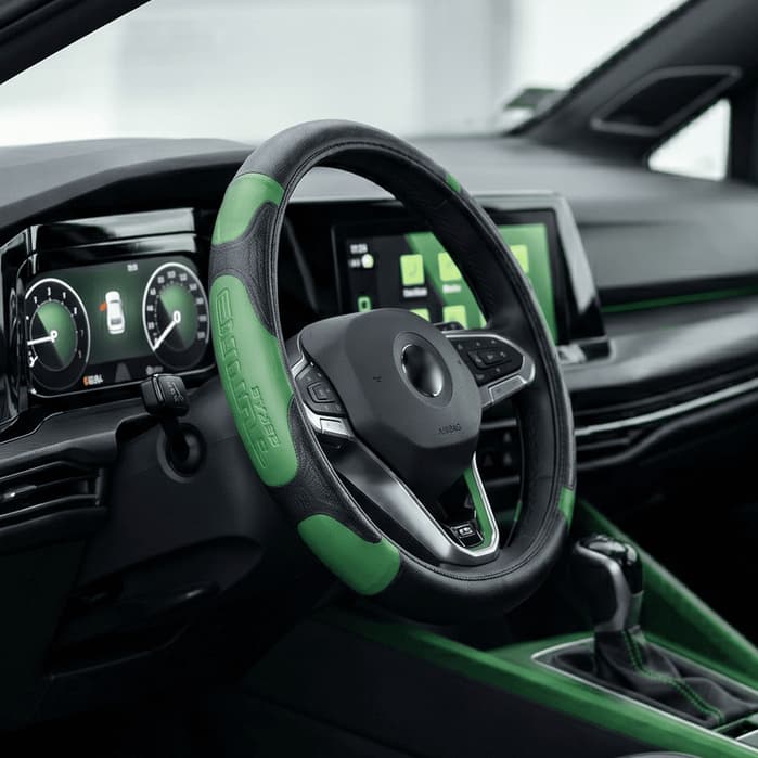 Capa Para Volante De Carro Verde Preta Universal Borracha Ecológica Silicone 8 Cores