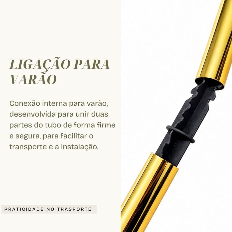 Emenda para Varão de Cortina 28mm e 19mm – Acessórios de Cortina e Decoração