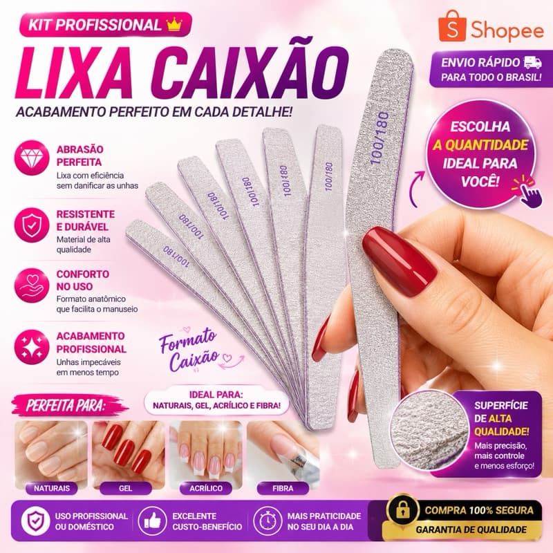 Kit Lixa Caixão alta Qualidade, Longa Duração a Pronta Entrega