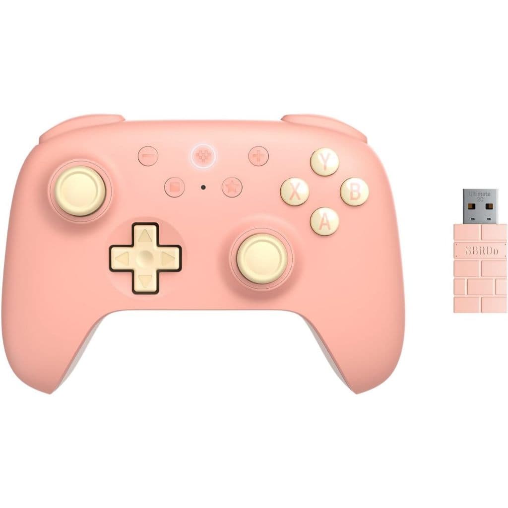 Controle Gamer 8BitDo Ultimate 2C, Bluetooth/Wireless, Hall Effect, Peach, Pessego - 81HD04