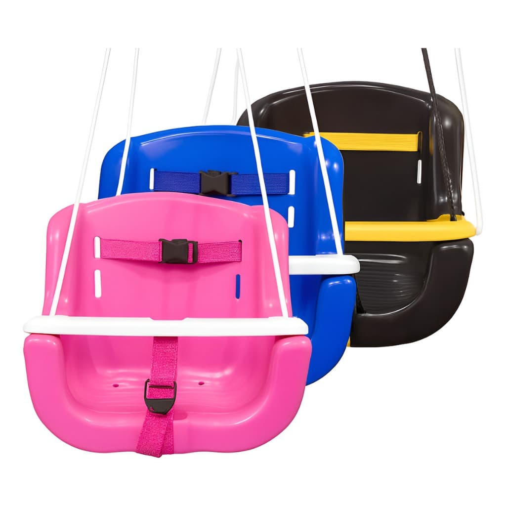 Balanço Infantil Bebê Kids Com Cinto Suporta Até 30kg Inmetro + Cordas Cores