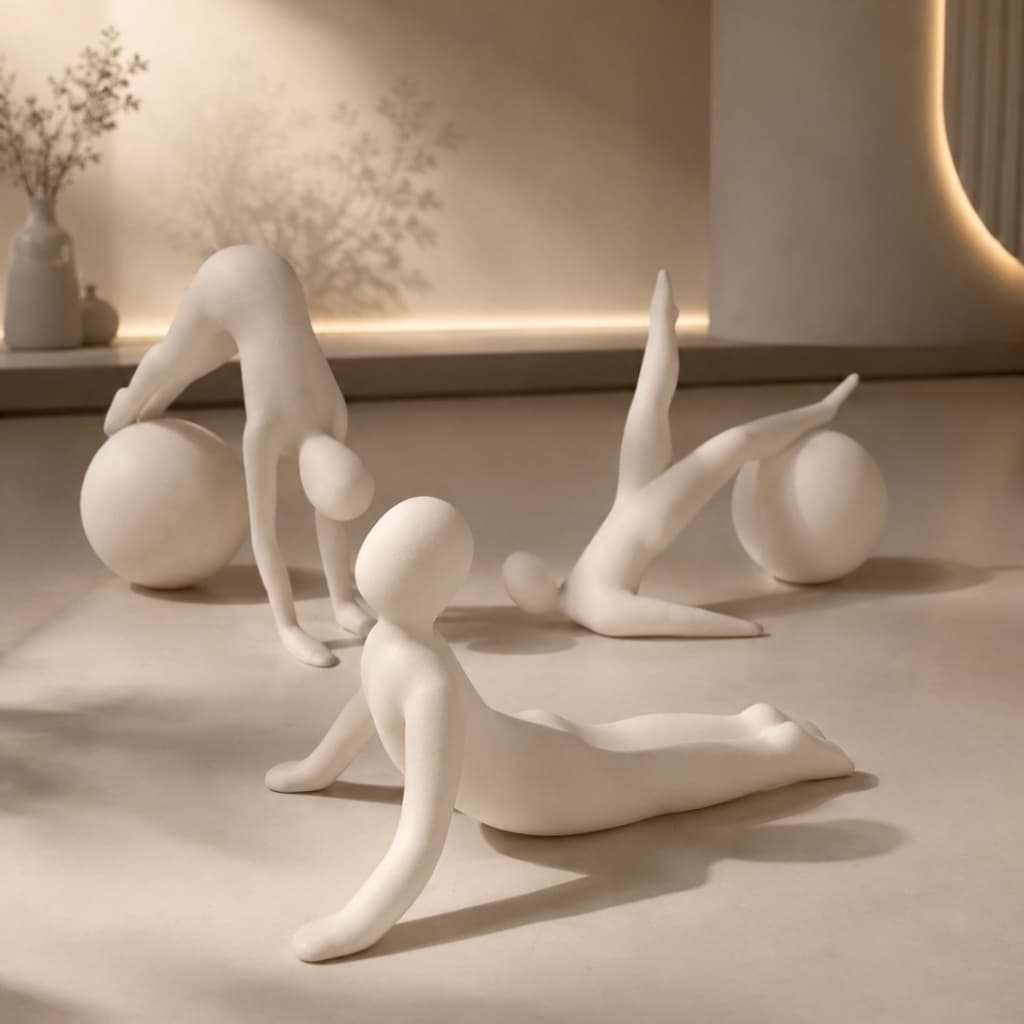 Escultura Decoração Pilates Yoga Minimalista Moderna Luxo