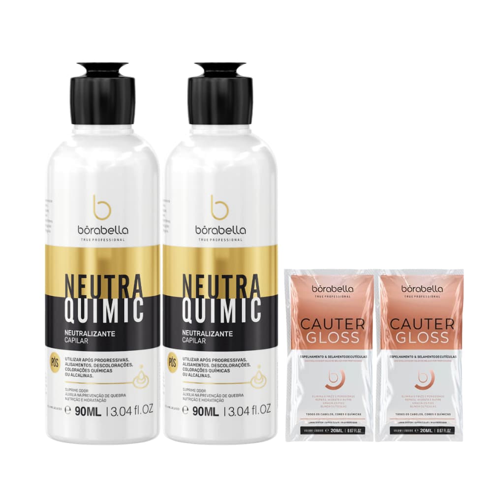 Kit Borabella NeutraQuimic Evita a Quebra e Elimina o Mau Cheiro 2x90ml + Kit Sachês