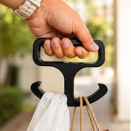 Suporte Carregador de Sacolas Ergonômico Resistente Reutilizável
