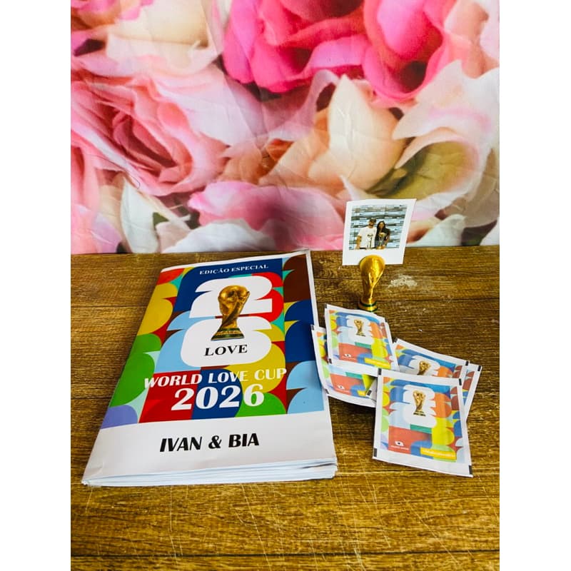 Álbum Figurinhas Casal - Copa-Futebol- Personalizado