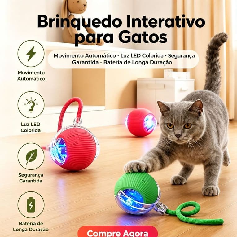 Bola Brinquedos De Rolamento Automático Cauda Do Falso Recarregável Bola Inteligente Gato Interativo