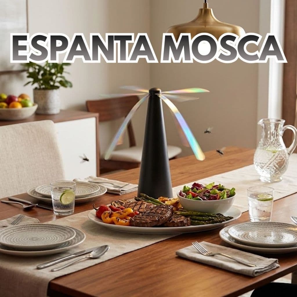 Ventilador Espanta Mosca De Mosquito Kit Para Casa Cozinha Mesa Restaurante Buffet Moderna