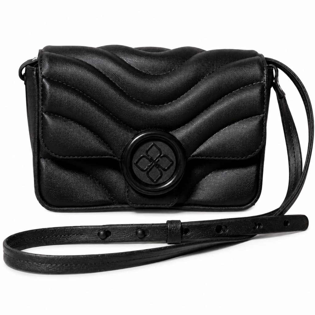 Bolsa Feminina Transversal Pequena Kate Tiracolo Compacta PVC Casual Elegante Ajustável