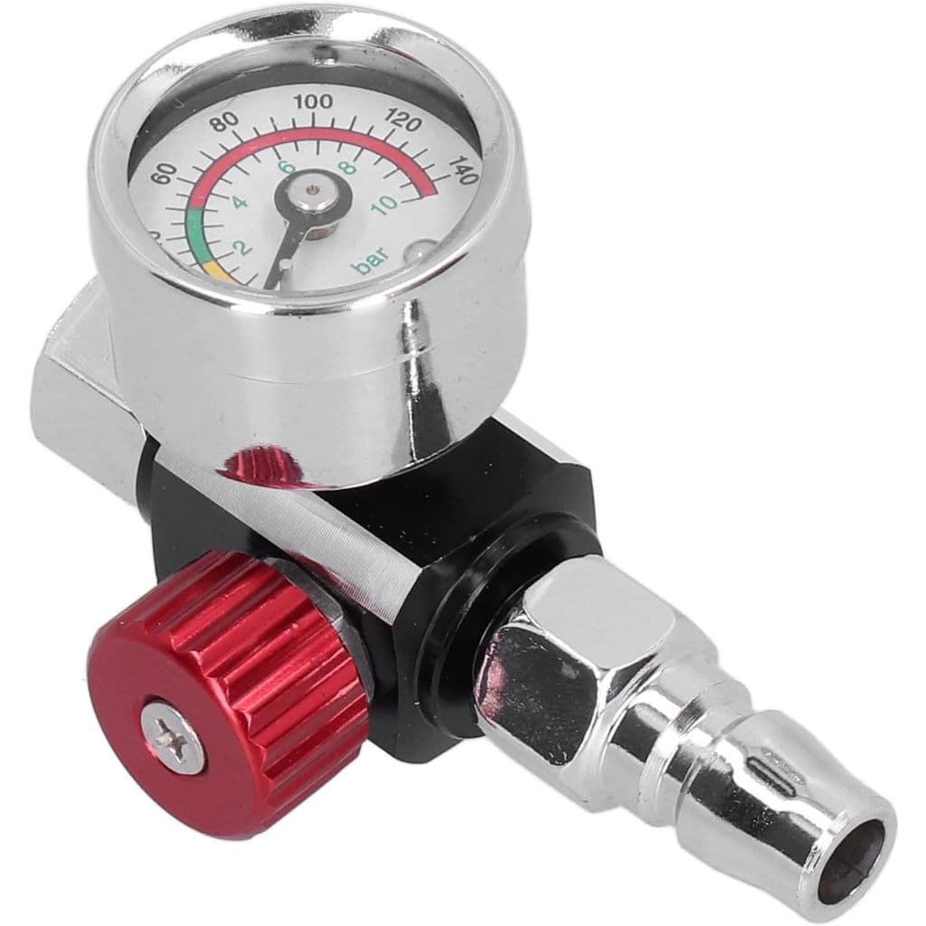 Regulador De Pressao Ar 1/4 Com Manômetro E Engate Rapido Para Pistola De Pintura Pneumaticas