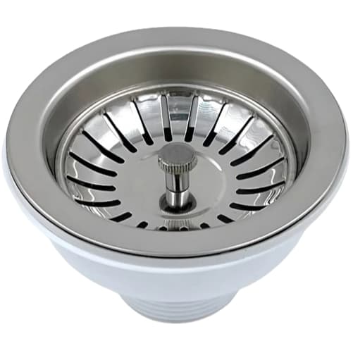 Válvula Americana Aço Inox Escoamento Pia Cozinha 4.1/2 Ralo Inoxidável Cestinha Tanque