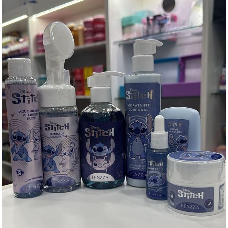 Linha de Limpeza Facial e Corporal Stitch Disney Cheirinho de Baunilha - Fenzza
