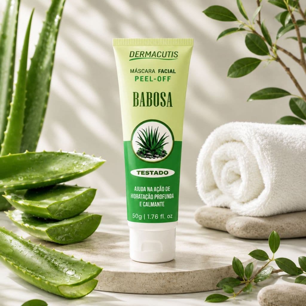 Máscara Babosa Kit 2 Ajuda na Ação de Hidratação Profunda, Calmante e no tratamento da Acne da Dermacutis.