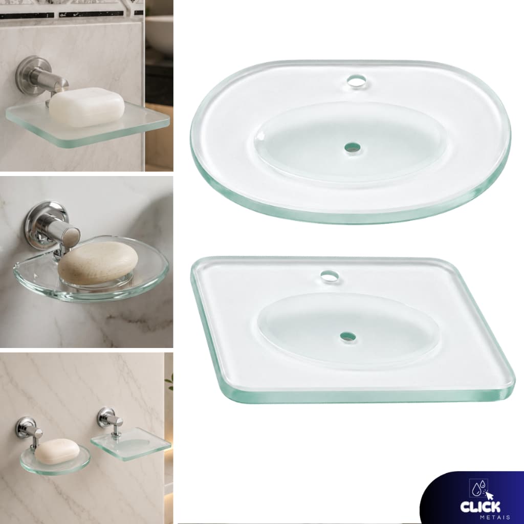 Vidro Para Saboneteira Reposição Porta Sabonete Somente Vidro Acessório Para Banheiro Resistente