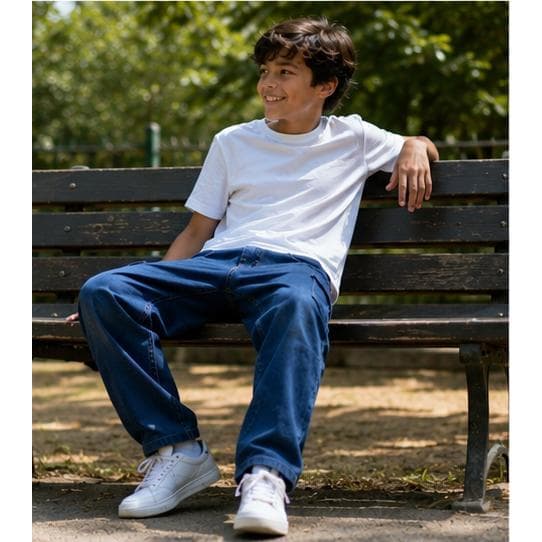 CALÇA JEANS CARGO JUVENIL 10/16 MASCULINO COM REGULADOR