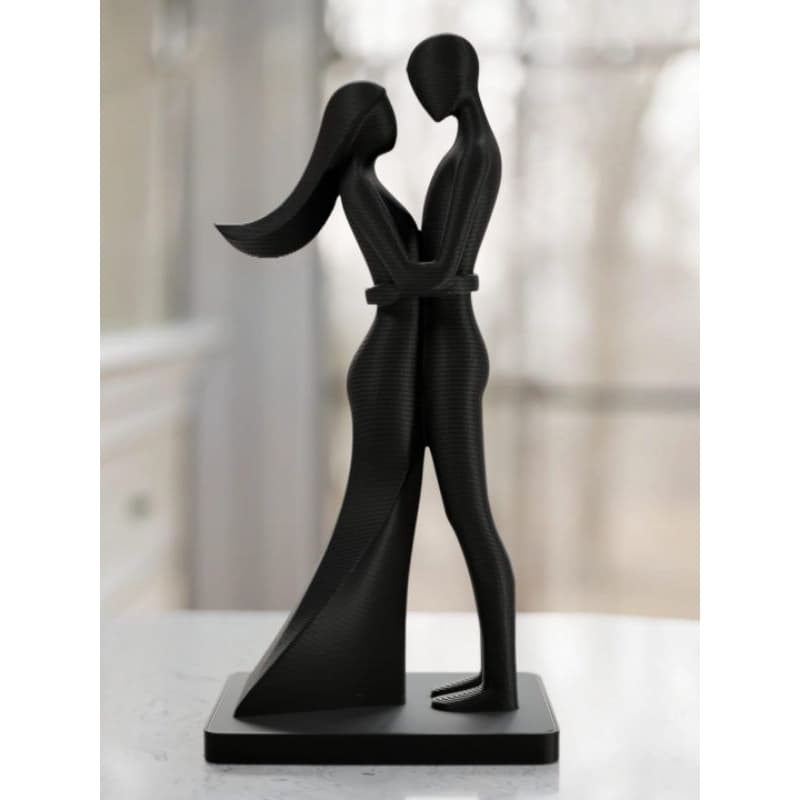 Estátua de Namorados Decoração Romântica Escultura Moderna