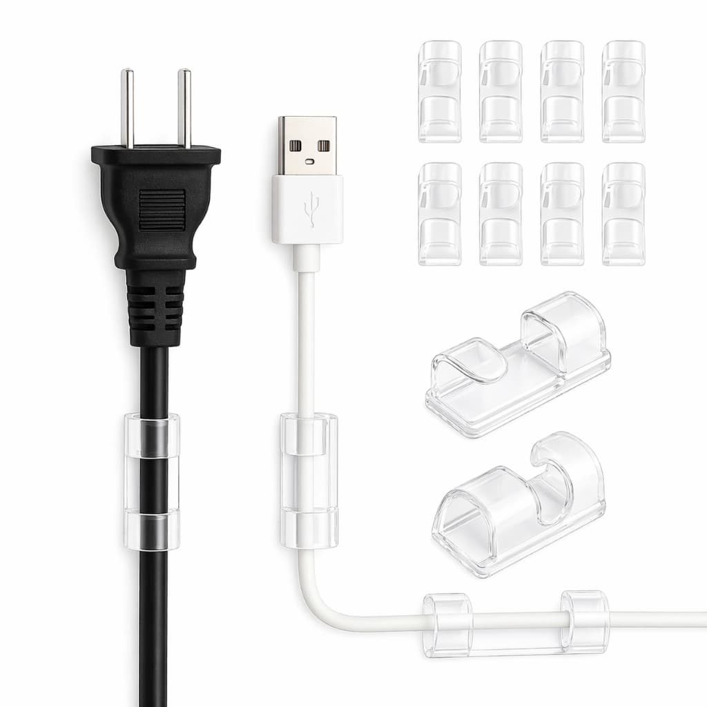 20 40 60 PCS Organizador de cabos e fios Clip organizador adesivo forte