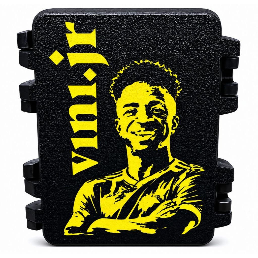 Caixa Porta Figurinhas Copa do Mundo 2026 Vini Junior Organizador de Cards e Figurinhas Caixinha Porta Figurinha Copa Jr