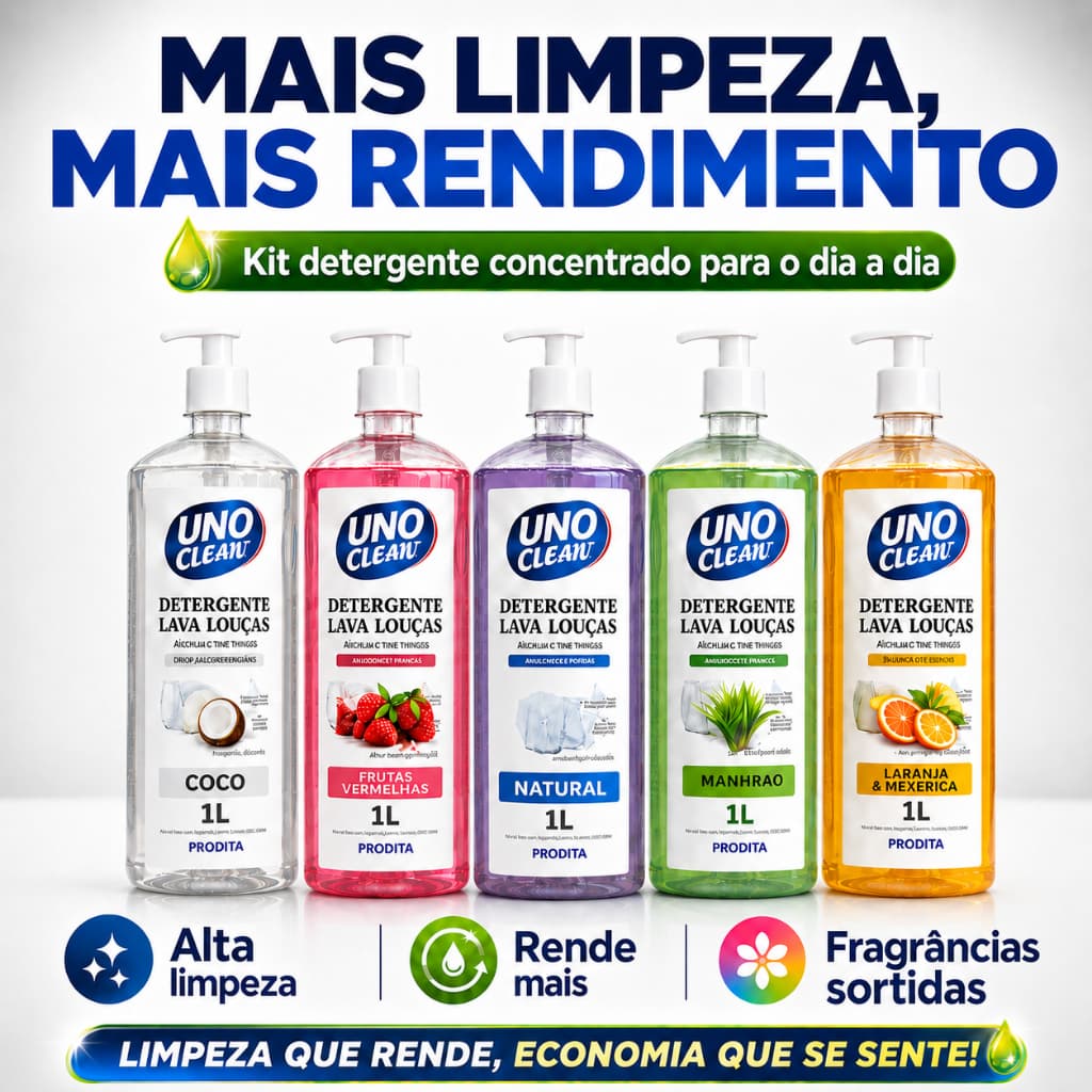 Detergente Concentrado Lava Loucas Provita 1L Coco Frutas Vermelhas Laranja Bergamota Natural
