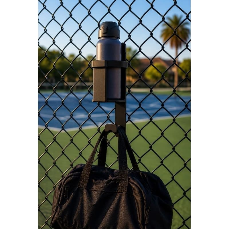 Suporte Para Garrafa Térmica e Bolsa Para Quadra Beach Tennis Tênis Pádel Organizador Tela