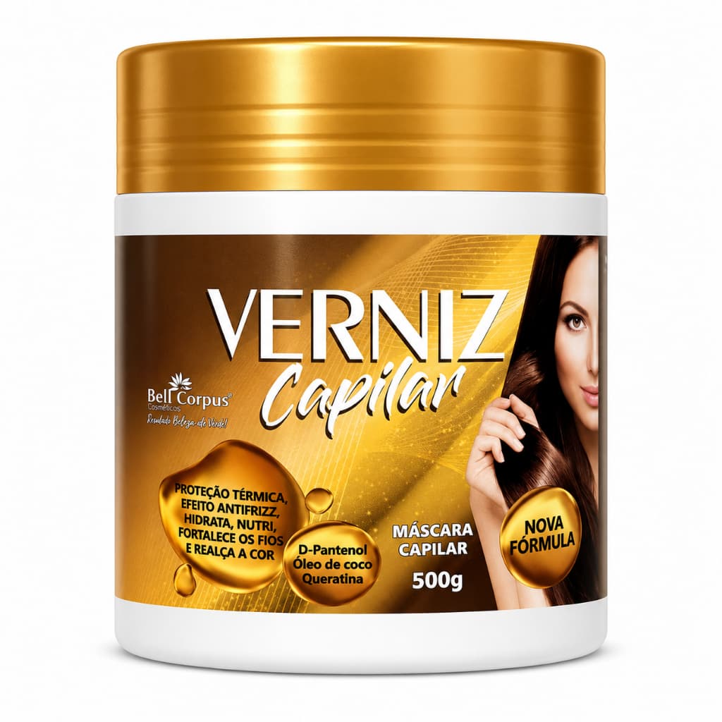mascara verniz capilar bell corpus 500g - restauração, hidratação, anti friz capilar