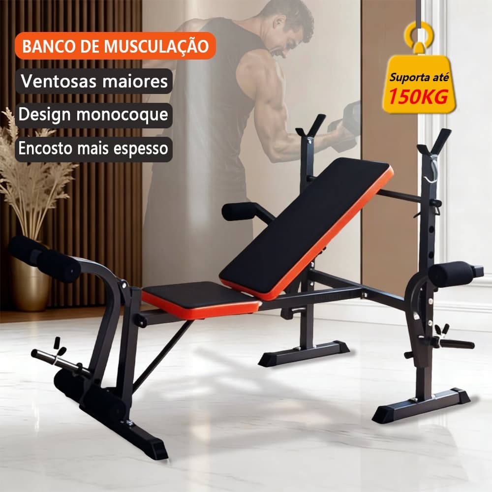 Banco De Supino Equipamento De Fitness Multifuncional Treino De Força Musculação Adequado Para Homens E Mulheres