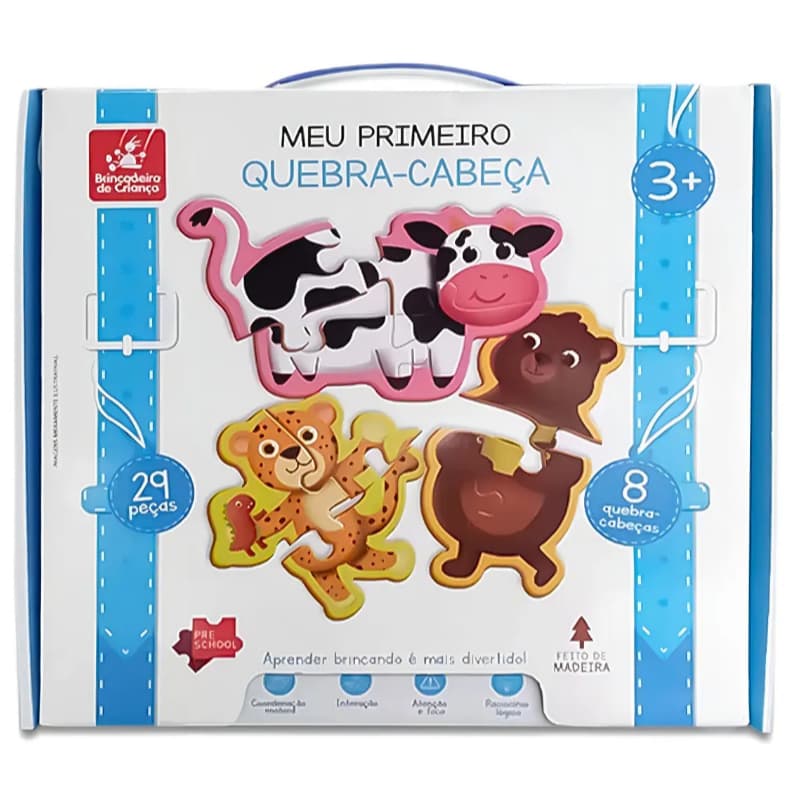 Meu Primeiro Quebra Cabeça Animais - Brincadeira De Criança