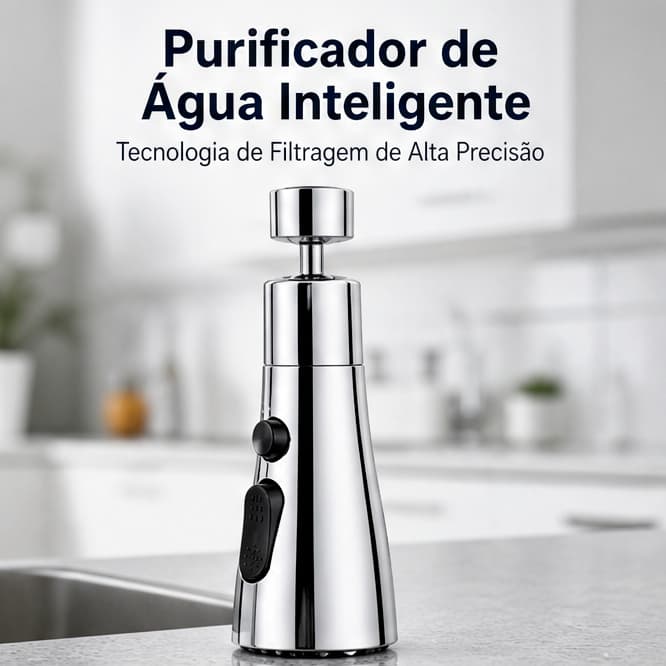 Adaptador para Torneira 3 Modos 360 Graus Flexível Arejador de Cozinha Chuveirinho para Pia