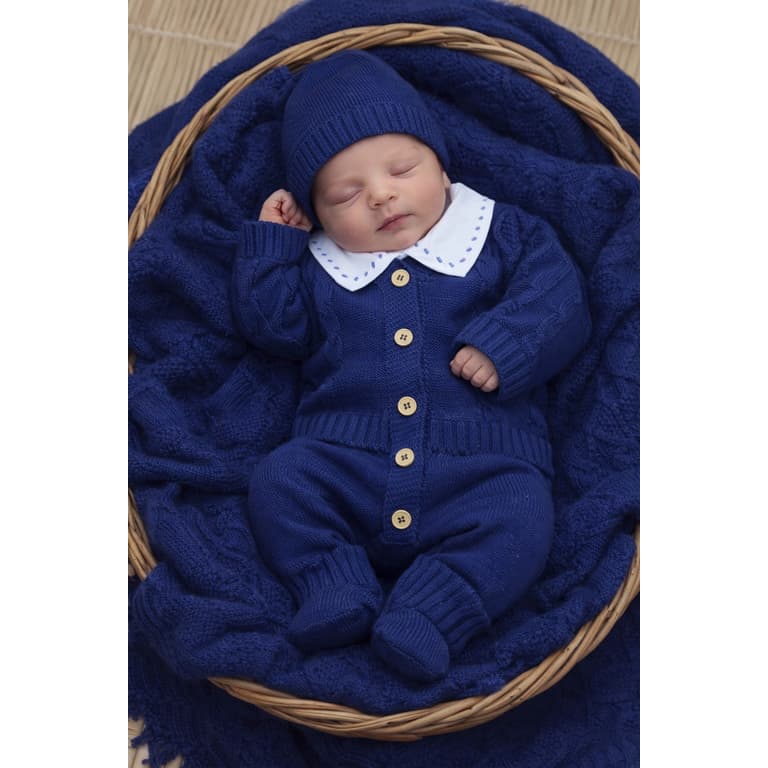 Kit Conjunto Saída de Maternidade em Tricô Casaquinho