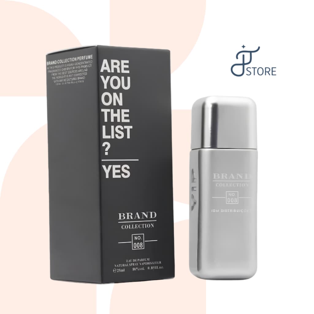 Perfume Importado Brand Collection (008) Âmbar Amadeirado Marcante Sofisticado Noite Masculino 25ml