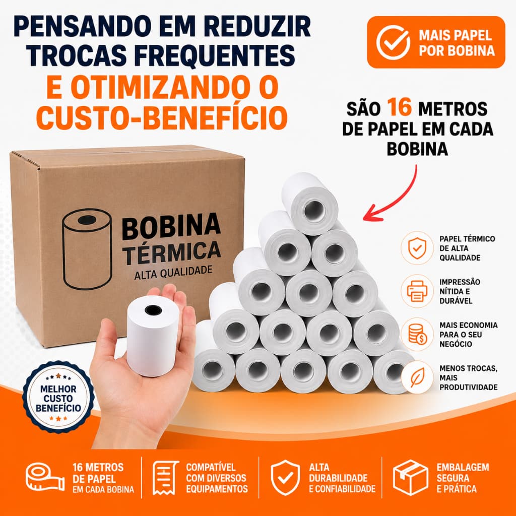 10 Bobina Térmica 58mm mini impressora