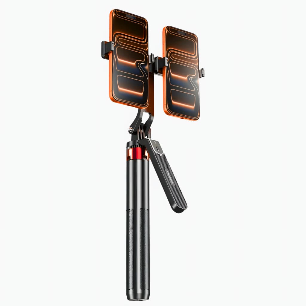 Tripé Para Celular 1,80m Bluetooth Com Suporte Duplo Bastão Selfie Reels Live
