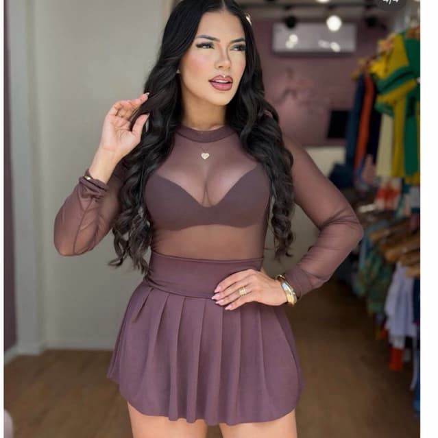 short saia Rodada feminino Curta estilo country cintura alta tendência São João inverno 2026 Casul Festa