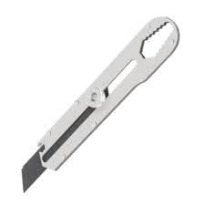 Estilete com lamina profissional de metal aço inox 18mm trava rosca saint pen tech