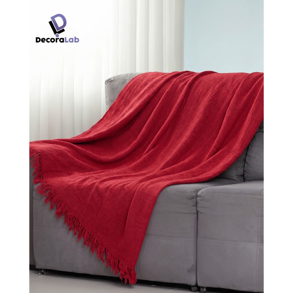 Kit 2 Mantas para Sofá 100% Algodão  210x120 Decorativa e protetora luxo.