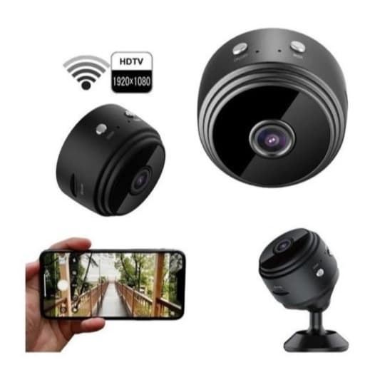Câmera A9 Mini HD Sensor De Presença WI FI 110v Grava Em Cartão de Memória Com Suporte Para Encaixe